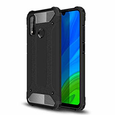 Silikon Hülle Handyhülle und Kunststoff Schutzhülle Hartschalen Tasche für Huawei Nova Lite 3 Plus Schwarz