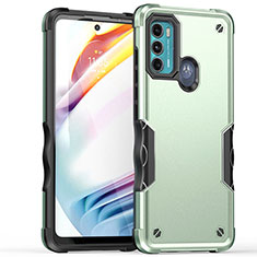 Silikon Hülle Handyhülle und Kunststoff Schutzhülle Hartschalen Tasche für Motorola Moto Edge 20 Lite 5G Grün