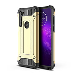 Silikon Hülle Handyhülle und Kunststoff Schutzhülle Hartschalen Tasche für Motorola Moto G8 Power Gold