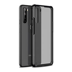 Silikon Hülle Handyhülle und Kunststoff Schutzhülle Hartschalen Tasche für OnePlus Nord Schwarz