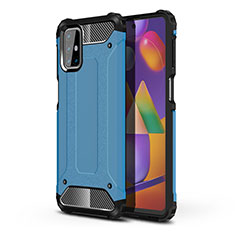 Silikon Hülle Handyhülle und Kunststoff Schutzhülle Hartschalen Tasche für Samsung Galaxy M31s Hellblau