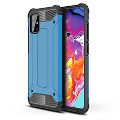 Silikon Hülle Handyhülle und Kunststoff Schutzhülle Hartschalen Tasche für Samsung Galaxy M40S Hellblau
