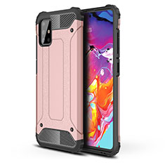 Silikon Hülle Handyhülle und Kunststoff Schutzhülle Hartschalen Tasche für Samsung Galaxy M40S Rosegold