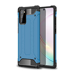 Silikon Hülle Handyhülle und Kunststoff Schutzhülle Hartschalen Tasche für Samsung Galaxy Note 20 Plus 5G Hellblau