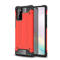 Silikon Hülle Handyhülle und Kunststoff Schutzhülle Hartschalen Tasche für Samsung Galaxy Note 20 Plus 5G Rot