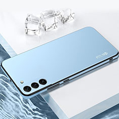 Silikon Hülle Handyhülle und Kunststoff Schutzhülle Hartschalen Tasche für Samsung Galaxy S21 5G Blau