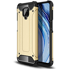 Silikon Hülle Handyhülle und Kunststoff Schutzhülle Hartschalen Tasche für Xiaomi Poco M2 Pro Gold