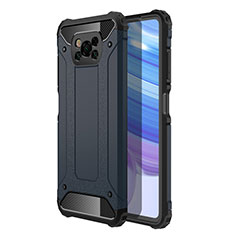 Silikon Hülle Handyhülle und Kunststoff Schutzhülle Hartschalen Tasche für Xiaomi Poco X3 NFC Königs Blau