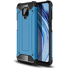 Silikon Hülle Handyhülle und Kunststoff Schutzhülle Hartschalen Tasche für Xiaomi Redmi Note 9 Pro Max Hellblau