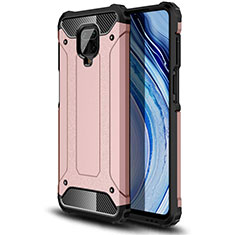 Silikon Hülle Handyhülle und Kunststoff Schutzhülle Hartschalen Tasche für Xiaomi Redmi Note 9S Rosegold