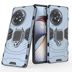 Silikon Hülle Handyhülle und Kunststoff Schutzhülle Hartschalen Tasche mit Magnetisch Fingerring Ständer KC2 für OnePlus Ace 2 5G Blau