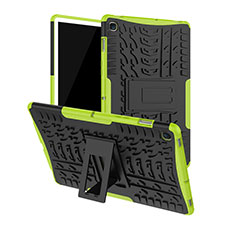 Silikon Hülle Handyhülle und Kunststoff Schutzhülle Hartschalen Tasche mit Ständer A01 für Samsung Galaxy Tab S5e 4G 10.5 SM-T725 Grün