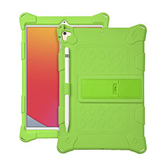 Silikon Hülle Handyhülle und Kunststoff Schutzhülle Hartschalen Tasche mit Ständer H01 für Apple iPad Air 3 Grün