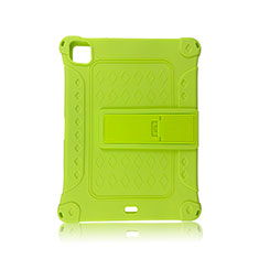 Silikon Hülle Handyhülle und Kunststoff Schutzhülle Hartschalen Tasche mit Ständer H01 für Apple iPad Pro 11 (2020) Grün