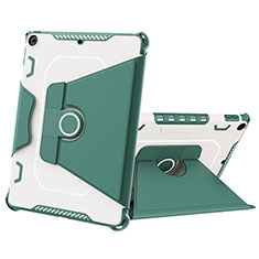 Silikon Hülle Handyhülle und Kunststoff Schutzhülle Hartschalen Tasche mit Ständer L04 für Apple New iPad 9.7 (2017) Grün