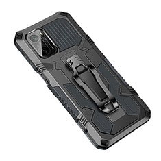 Silikon Hülle Handyhülle und Kunststoff Schutzhülle Hartschalen Tasche mit Ständer ZJ2 für Xiaomi Mi 11i 5G Schwarz