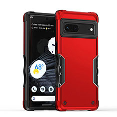 Silikon Hülle Handyhülle und Kunststoff Schutzhülle Hartschalen Tasche QW1 für Google Pixel 7 5G Rot