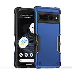 Silikon Hülle Handyhülle und Kunststoff Schutzhülle Hartschalen Tasche QW1 für Google Pixel 7 Pro 5G Blau