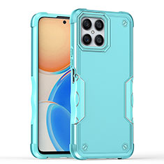 Silikon Hülle Handyhülle und Kunststoff Schutzhülle Hartschalen Tasche QW1 für Huawei Honor X8 4G Blau