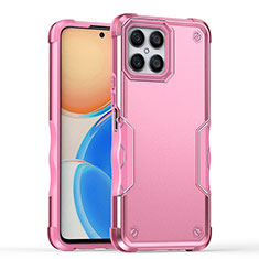 Silikon Hülle Handyhülle und Kunststoff Schutzhülle Hartschalen Tasche QW1 für Huawei Honor X8 4G Rosa