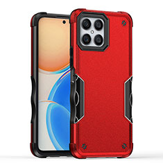 Silikon Hülle Handyhülle und Kunststoff Schutzhülle Hartschalen Tasche QW1 für Huawei Honor X8 4G Rot