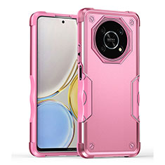 Silikon Hülle Handyhülle und Kunststoff Schutzhülle Hartschalen Tasche QW1 für Huawei Honor X9 5G Rosa