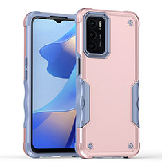 Silikon Hülle Handyhülle und Kunststoff Schutzhülle Hartschalen Tasche QW1 für Oppo A16 Rosegold