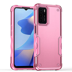 Silikon Hülle Handyhülle und Kunststoff Schutzhülle Hartschalen Tasche QW1 für Oppo A16s Rosa