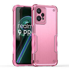 Silikon Hülle Handyhülle und Kunststoff Schutzhülle Hartschalen Tasche QW1 für Realme 9 Pro 5G Rosa