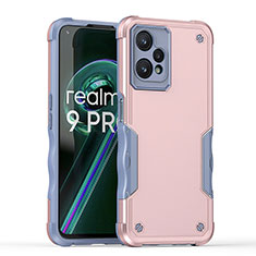 Silikon Hülle Handyhülle und Kunststoff Schutzhülle Hartschalen Tasche QW1 für Realme 9 Pro 5G Rosegold