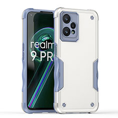 Silikon Hülle Handyhülle und Kunststoff Schutzhülle Hartschalen Tasche QW1 für Realme 9 Pro 5G Weiß