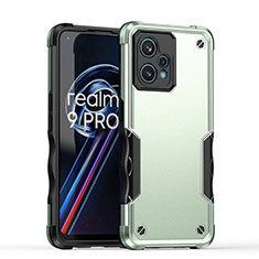 Silikon Hülle Handyhülle und Kunststoff Schutzhülle Hartschalen Tasche QW1 für Realme 9 Pro+ Plus 5G Minzgrün