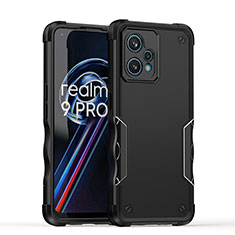 Silikon Hülle Handyhülle und Kunststoff Schutzhülle Hartschalen Tasche QW1 für Realme 9 Pro+ Plus 5G Schwarz