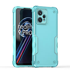 Silikon Hülle Handyhülle und Kunststoff Schutzhülle Hartschalen Tasche QW1 für Realme Narzo 50 Pro 5G Hellblau