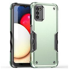 Silikon Hülle Handyhülle und Kunststoff Schutzhülle Hartschalen Tasche QW1 für Samsung Galaxy A02s Minzgrün