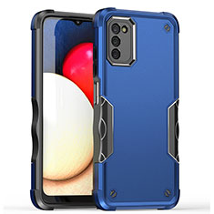 Silikon Hülle Handyhülle und Kunststoff Schutzhülle Hartschalen Tasche QW1 für Samsung Galaxy A03s Blau