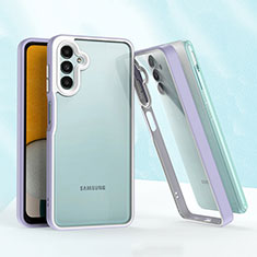Silikon Hülle Handyhülle und Kunststoff Schutzhülle Hartschalen Tasche QW1 für Samsung Galaxy A04s Helles Lila