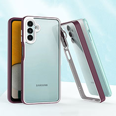 Silikon Hülle Handyhülle und Kunststoff Schutzhülle Hartschalen Tasche QW1 für Samsung Galaxy A04s Violett
