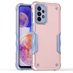 Silikon Hülle Handyhülle und Kunststoff Schutzhülle Hartschalen Tasche QW1 für Samsung Galaxy A23 4G Rosegold