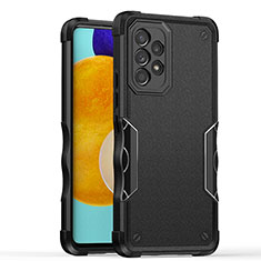 Silikon Hülle Handyhülle und Kunststoff Schutzhülle Hartschalen Tasche QW1 für Samsung Galaxy A52s 5G Schwarz