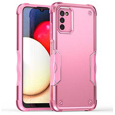 Silikon Hülle Handyhülle und Kunststoff Schutzhülle Hartschalen Tasche QW1 für Samsung Galaxy F02S SM-E025F Rosegold