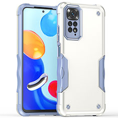 Silikon Hülle Handyhülle und Kunststoff Schutzhülle Hartschalen Tasche QW1 für Xiaomi Redmi Note 11 4G (2022) Weiß