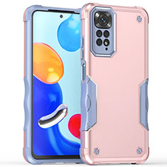 Silikon Hülle Handyhülle und Kunststoff Schutzhülle Hartschalen Tasche QW1 für Xiaomi Redmi Note 11 Pro 4G Rosegold