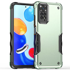 Silikon Hülle Handyhülle und Kunststoff Schutzhülle Hartschalen Tasche QW1 für Xiaomi Redmi Note 11S 4G Minzgrün