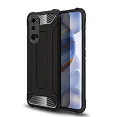 Silikon Hülle Handyhülle und Kunststoff Schutzhülle Hartschalen Tasche U01 für Huawei Honor 30 Pro+ Plus Schwarz