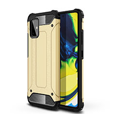 Silikon Hülle Handyhülle und Kunststoff Schutzhülle Hartschalen Tasche U01 für Samsung Galaxy A71 5G Gold