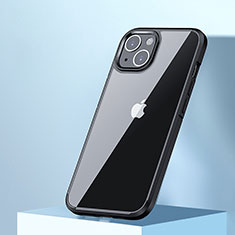 Silikon Hülle Handyhülle und Kunststoff Schutzhülle Hartschalen Tasche U05 für Apple iPhone 14 Schwarz