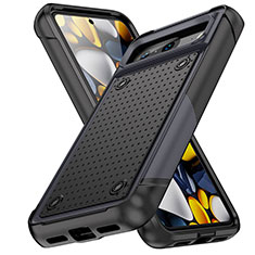 Silikon Hülle Handyhülle und Kunststoff Schutzhülle Hartschalen Tasche Vorder und Rückseite 360 Grad Ganzkörper MQ1 für Google Pixel 8 5G Dunkelgrau