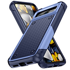 Silikon Hülle Handyhülle und Kunststoff Schutzhülle Hartschalen Tasche Vorder und Rückseite 360 Grad Ganzkörper MQ1 für Google Pixel 8 5G Hellblau