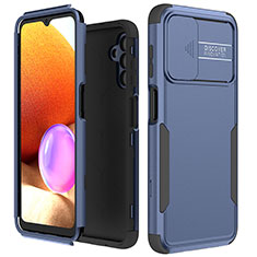 Silikon Hülle Handyhülle und Kunststoff Schutzhülle Hartschalen Tasche Vorder und Rückseite 360 Grad Ganzkörper MQ1 für Samsung Galaxy A13 5G Blau und Schwarz